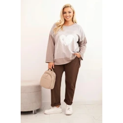 Moteriškas pilkas megztinis Love