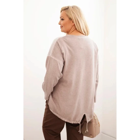 Moteriškas pilkas megztinis Love Moteriški megztiniai