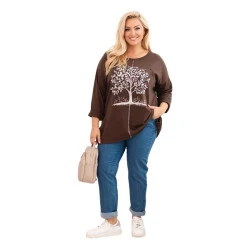 Moteriškas rudas džemperis Medy