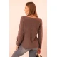Moteriškas rudas megztinis Remo Moteriški megztiniai
