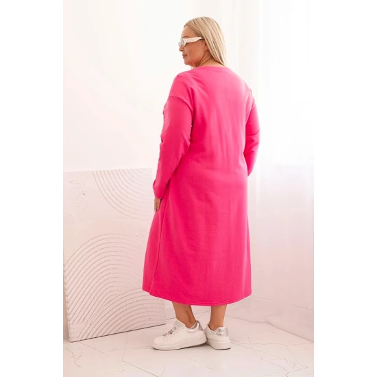 Moteriška rožinė suknelė su siuvinėjimais Lindi Ilgos suknelės