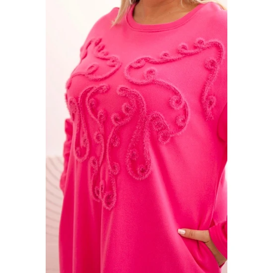 Moteriška rožinė suknelė su siuvinėjimais Lindi Ilgos suknelės