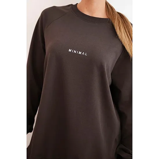 Moteriškas tamsiai rudas komplektas Minimal Moteriški komplektai