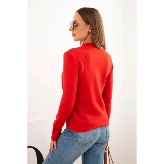 Moteriškas raudonas megztinis Eden Moteriški megztiniai