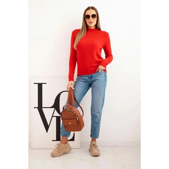 Moteriškas raudonas megztinis Eden Moteriški megztiniai