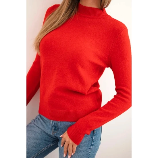 Moteriškas raudonas megztinis Eden Moteriški megztiniai