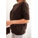 Moteriškas tamsiai rudas megztinis Aleta Moteriški megztiniai