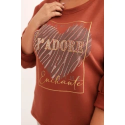 Moteriškas rudos spalvos džemperis Adore