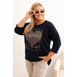 Moteriškas tamsiai mėlynos spalvos džemperis Adore