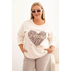 Moteriškas baltos spalvos džemperis Adore