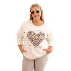 Moteriškas baltos spalvos džemperis Adore