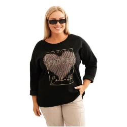 Moteriškas juodos spalvos džemperis Adore