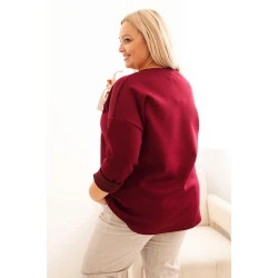 Moteriškas bordo spalvos džemperis Adore