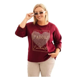 Moteriškas bordo spalvos džemperis Adore