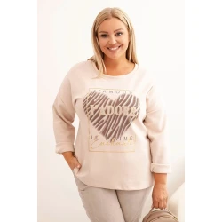 Moteriškas šviesiai rusvos spalvos džemperis Adore