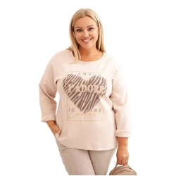 Moteriškas šviesiai rusvos spalvos džemperis Adore