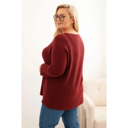 Moteriškas bordo megztinis Minos