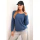 Granatowy sweter damski Romil Swetry damskie