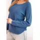 Granatowy sweter damski Romil Swetry damskie