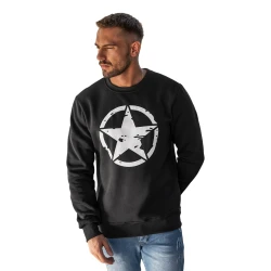 Vyriškas juodas džemperis Military star