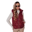 Женский бордовый жилет Jener