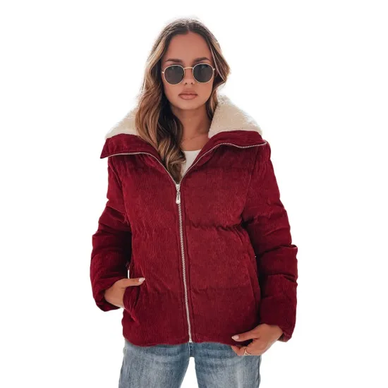 Moteriška žieminė bordo striukė Trendy Moteriškos striukės