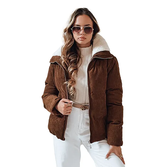 Moteriška žieminė tamsiai ruda striukė Trendy Moteriškos striukės