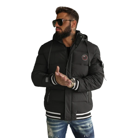 Juoda vyriška dygsniuota striukė Aibel JS/57M7501/392