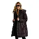 Women's dark brown winter jacket Flint