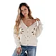 Women's white sweater Kerinda