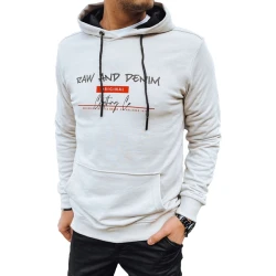 Vyriškas šviesiai pilkas džemperis su gobtuvu Denim