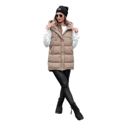 Moteriška ruda liemenė su gobtuvu Vestica