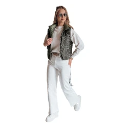 Moteriška žalia dvipusė liemenė Puff