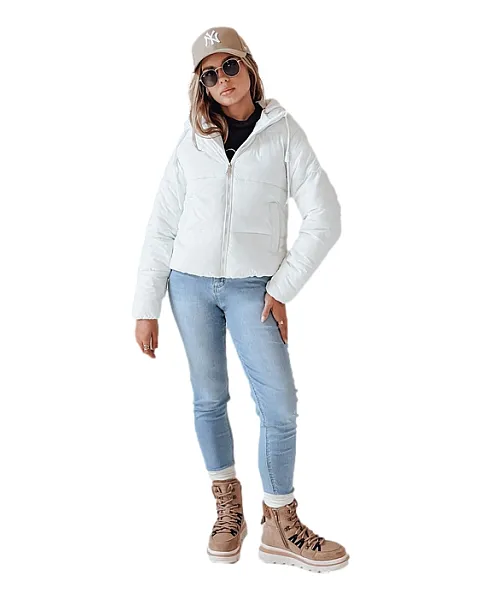Moteriška balta žieminė striukė Glam