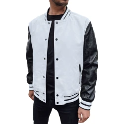 Vyriška Balta odinė striukė Panel