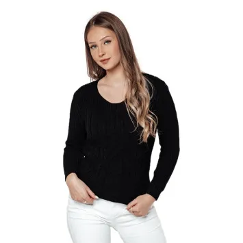 Czarny sweter damski Nela Swetry damskie