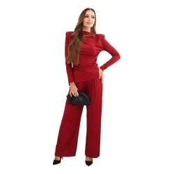 Moteriškas bordo spalvos komplektas Emit