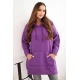 Moteriškas violetinis džemperis su gobtuvu Wine Džemperiai su gobtuvu