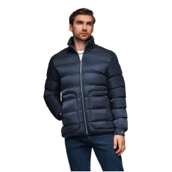 Vyriška dygsniuota tamsiai mėlyna striukė Wudi