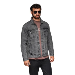 Vyriška tamsiai pilka džinsinė striukė Auger