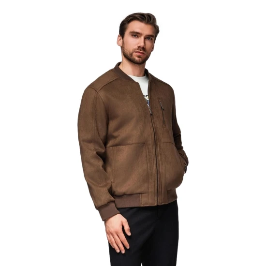 Vyriška ruda dirbtinės odos striukė Vilin Odinės striukės