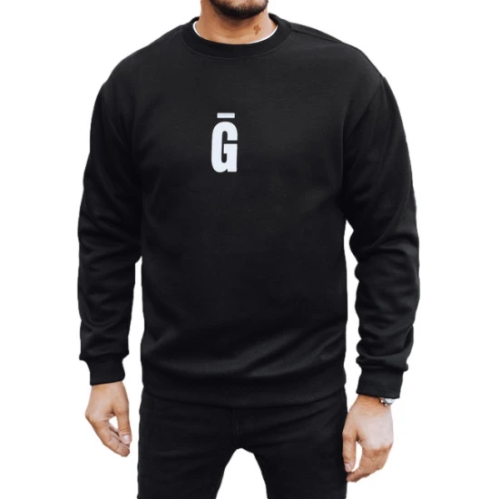Vyriškas juodas džemperis Gala Džemperiai su užrašais