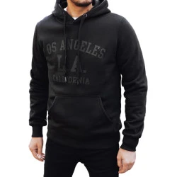 Vyriškas juodas džemperis su gobtuvu California