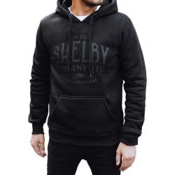 Vyriškas juodas džemperis su gobtuvu Shelby