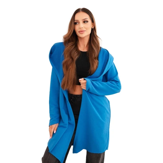 Moteriškas mėlynas megztinis su gobtuvu Alison Moteriški megztiniai