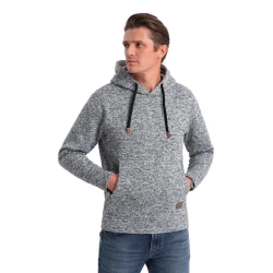 Vyriškas pilkos spalvos džemperis su gobtuvu One