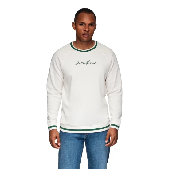 Vyriškas baltas džemperis Ombre Džemperiai be gobtuvo