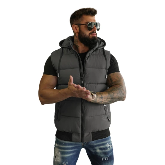 Vyriška tamsiai pilka liemenė Corles Liemenės