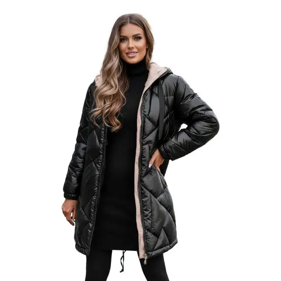 Juoda žieminė striukė Luter JS/5M3189/392Z