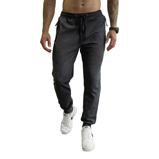 Vyriškos tamsiai pilkos kelnės Run Kelnės